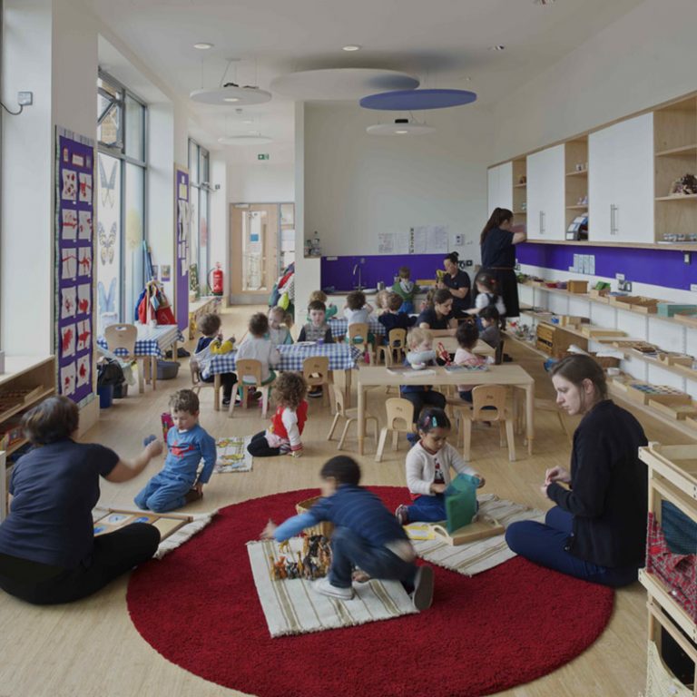 a Photo of Les Ecureuils, a Bright, Airy Nursery Classroom.
