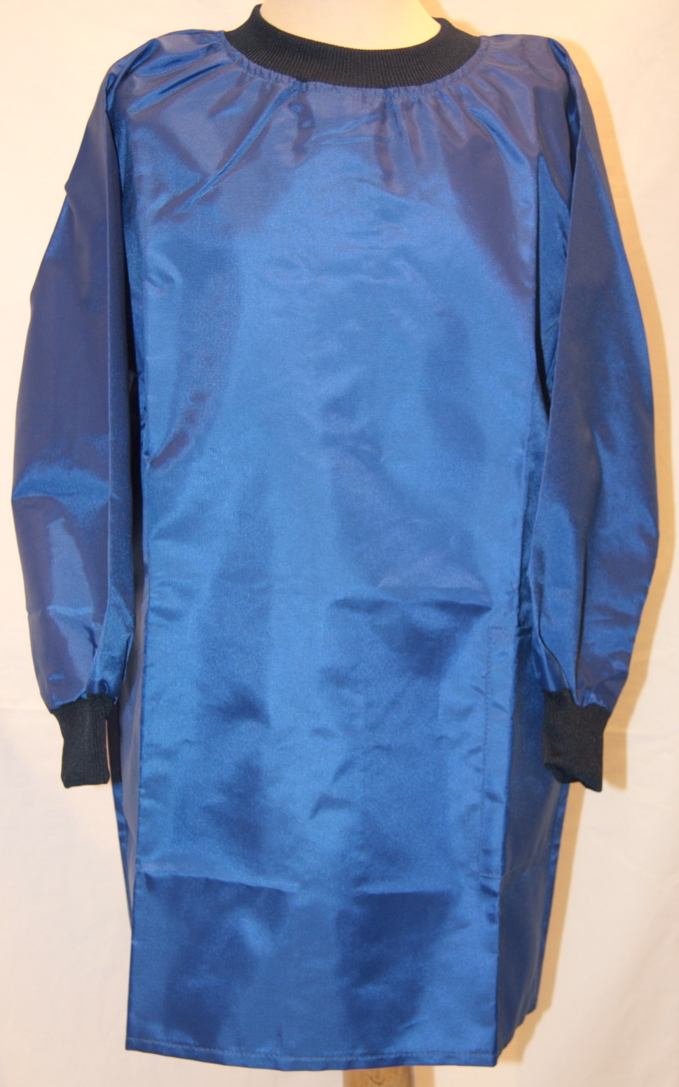 Royal blue lunch smock | The Gower School