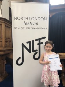 Student with Her Award